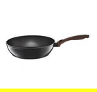 Tigaie adanca Darkwood, Ambition, 26 cm, invelis Qualum Basic Stone Edition, aluminiu forjat, maro/negru