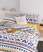 Lenjerie de pat dubla king size, Mijolnir, Pisagor 183MJR62615, 3 piese, bumbac ranforce, multicolor