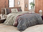Lenjerie de pat dubla king size, Victoria, Hurrem v2 121VCT42411, 3 piese, amestec bumbac, multicolor