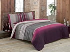 Lenjerie de pat dubla king size, Victoria, Lotus v2 121VCT62413, 3 piese, amestec bumbac, multicolor