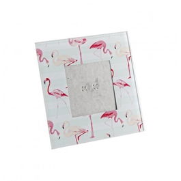 Rama foto Flamingo, Bizzotto, 15x15 cm, sticla