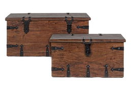 Set 2 cufere Jaipur, Bizzotto, 83 x 43 cm / 102 x 50 cm, lemn de mango/MDF