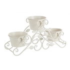 Ghiveci, Giselle Triple, Bizzotto, 60x20x30 cm, otel, crem