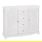 Bufet inferior, Blanc, Bizzotto, 100x40x80 cm, MDF, alb, finisaj mat