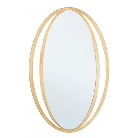 Oglinda decorativa, Nabila Gold, Bizzotto, 51.5x80 cm, otel/sticla