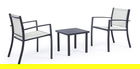Set mobilier de gradina 3 piese, Auri, Bizzotto, gri carbune
