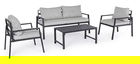 Set mobilier de gradina 4 piese, Lorillard, Bizzotto, gri carbune
