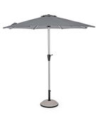 Umbrela pentru gradina / terasa, Vienna, Bizzotto, Ø 250 cm, stalp Ø 48 mm, aluminiu/poliester, gri inchis