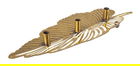 Suport pentru lumanari Mirleft, Bizzotto, 56.5x17.5 cm, metal, auriu