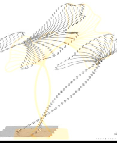 Decoratiune Leaf Glam, Mauro Ferretti, 35 x 11.5 x 44 cm, fier, auriu