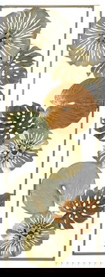 Decoratiune de perete Leaf, Mauro Ferretti, 31.5 x 90 cm, fier, multicolor
