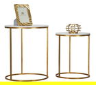 Set 2 masute de cafea, Simply Marble, Mauro Ferretti, fier, auriu