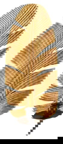 Suport de perete pentru lumanare, Leaf, Mauro Ferretti, 12.8x31.2 cm, polirasina