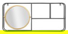 Oglinda de perete cu rafturi Circle, Mauro Ferretti, 74.5x12x35 cm, fier