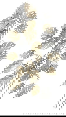 Decoratiune de perete 3D Leaf, Mauro Ferretti, 50x7.5x90.5 cm, fier