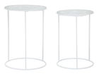 Set 2 masute Heart, Mauro Ferretti, Ø 43x60 - 38x55 cm, fier/sticla