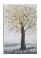 Tablou decorativ Tree Simple - A, Mauro Ferretti, 80x120 cm, pictat manual, canvas/lemn de pin