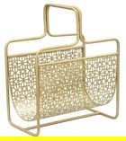 Suport pentru reviste Glam, Mauro Ferretti, 37x22x44.5 cm, fier, auriu