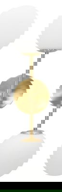 Aplica de perete Glamy Doppia, Mauro Ferretti, 2 x E14, 40W, fier/sticla, auriu/alb