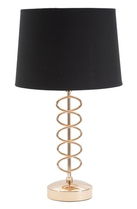 Lampa de masa Spiral, Mauro Ferretti, 1 x E27, 40W, fier/poliester, negru/auriu