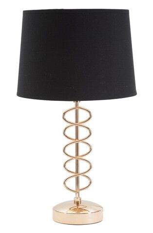 Lampa de masa Spiral, Mauro Ferretti, 1 x E27, 40W, fier/poliester, negru/auriu