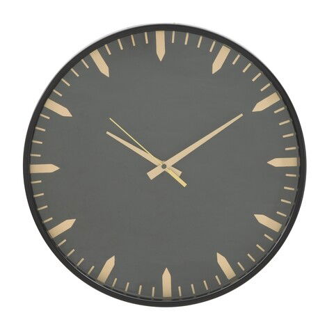 Ceas de perete Elegant, Mauro Ferretti, 40 cm, fier, negru/auriu