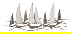 Decoratiune de perete Regata, Mauro Ferretti, 100x44 cm, fier, multicolor