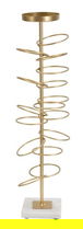 Suport pentru lumanare Rings, Mauro Ferretti, 14x13x50.5 cm, fier, auriu