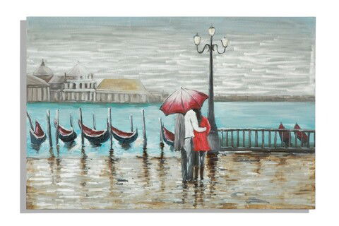 Tablou decorativ Venice, Mauro Ferretti, 120x80 cm, canvas pictat manual, multicolor