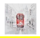 Tablou decorativ Tram -A, Mauro Ferretti, 80x80 cm, canvas pictat manual, multicolor