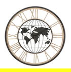 Ceas de perete World, Mauro Ferretti, Ø 70 cm, fier, multicolor