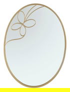 Oglinda decorativa Butterfly Line, Mauro Ferretti, 66x90 cm, fier, auriu