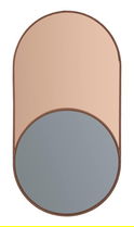 Oglinda decorativa Soft, Mauro Ferretti, 40x75 cm, metal, roz