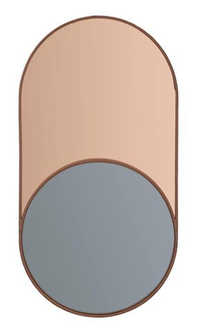 Oglinda decorativa Soft, Mauro Ferretti, 40x75 cm, metal, roz