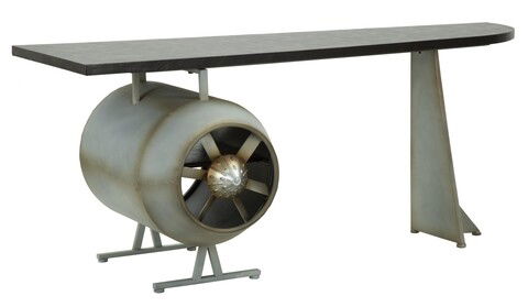Birou Aviator, Mauro Ferretti, 181x70.5x71 cm, fier, negru/gri