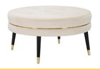 Taburet Paris, Mauro Ferretti, 90x90x46 cm, lemn de pin, crem