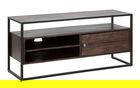 Comoda TV Burn, Mauro Ferretti, 120x40x55 cm, lemn masiv de salcam, maro