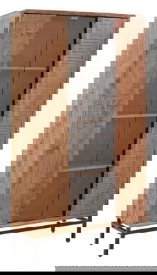 Bufet inferior Yellowstone, Mauro Ferretti, 100x40x185 cm, lemn masiv de salcam, maro