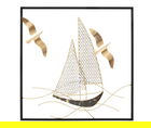 Decoratiune de perete Vela, Mauro Ferretti, 50x50 cm, fier, multicolor