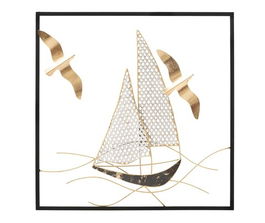 Decoratiune de perete Vela, Mauro Ferretti, 50x50 cm, fier, multicolor