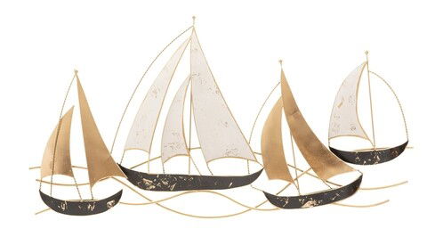 Decoratiune de perete Regata Plus, Mauro Ferretti, 107x57.5 cm, fier, multicolor