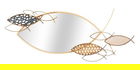 Oglinda de perete Fish, Mauro Ferretti, 91x39 cm, fier/MDF, multicolor