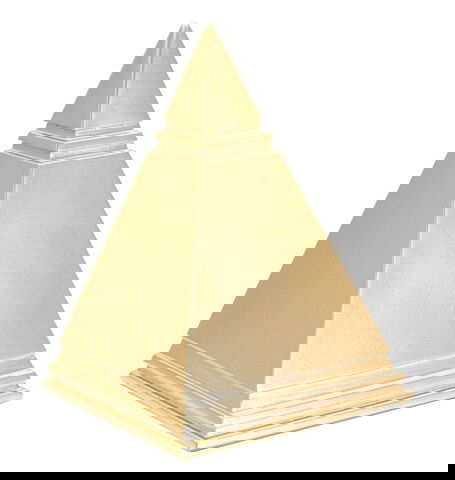 Decoratiune Piramid Gold, Mauro Ferretti, 11.5x11.5x15.5 cm, polirasina, auriu