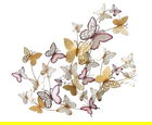 Decoratiune de perete Butterflies Bordeaux, Mauro Ferretti, 132x95.5 cm, fier, multicolor