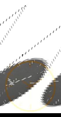 Ceas de perete Elegant, Mauro Ferretti, 34x6x71.5 cm, fier, negru