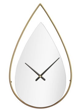 Ceas de perete Drop, Mauro Ferretti, 30x4.5x50 cm, fier, auriu