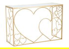 Consola Heart, Mauro Ferretti, 120x43x80 cm, fier, auriu