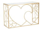 Consola Heart, Mauro Ferretti, 120x43x80 cm, fier, auriu