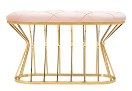 Bancheta Zig, Mauro Ferretti, 91x38x52 cm, fier, roz