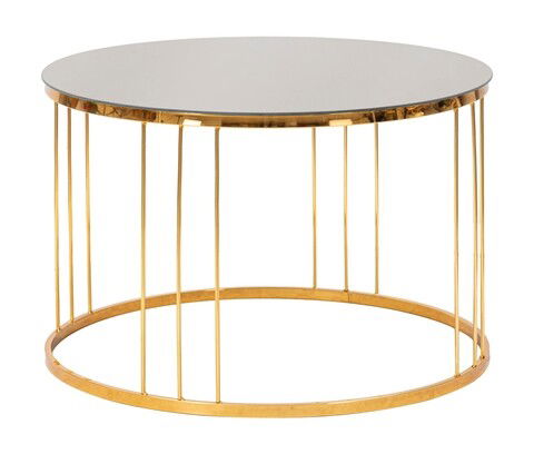 Masuta de cafea Simple Bronze, Mauro Ferretti, Ø 70x46 cm, fier, auriu